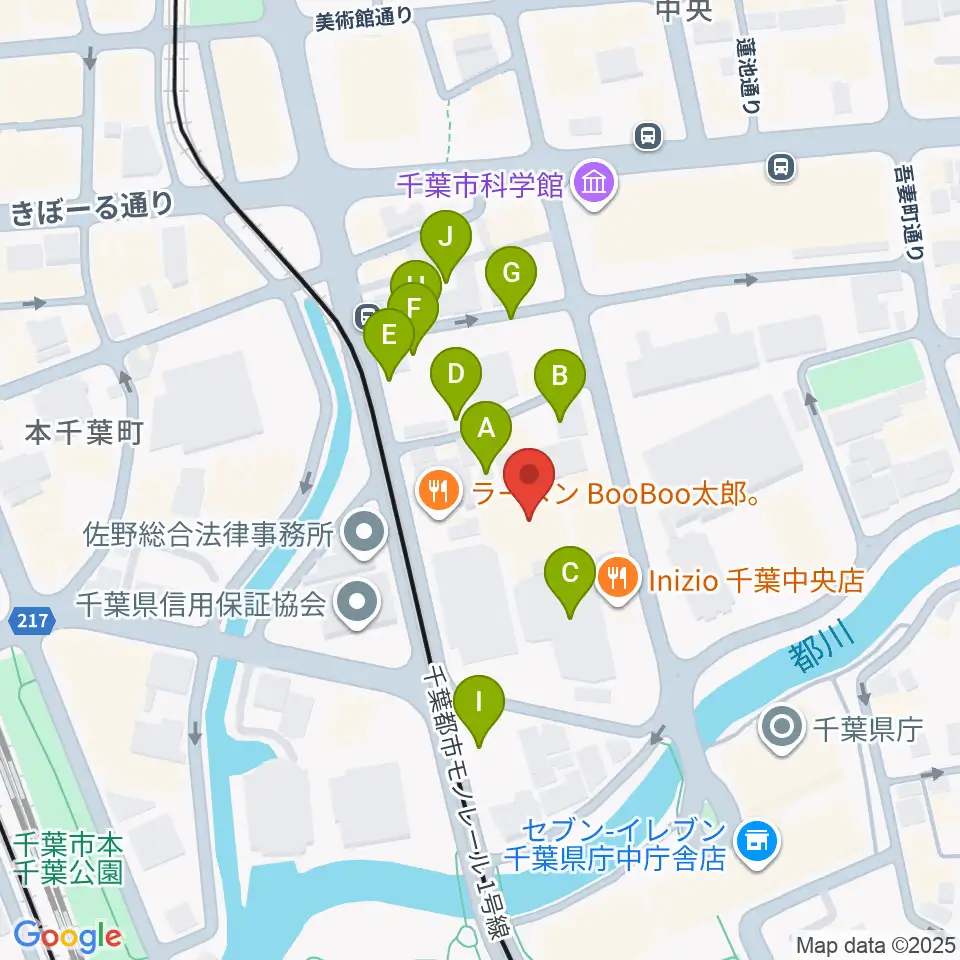 千葉県教育会館周辺の駐車場・コインパーキング一覧地図