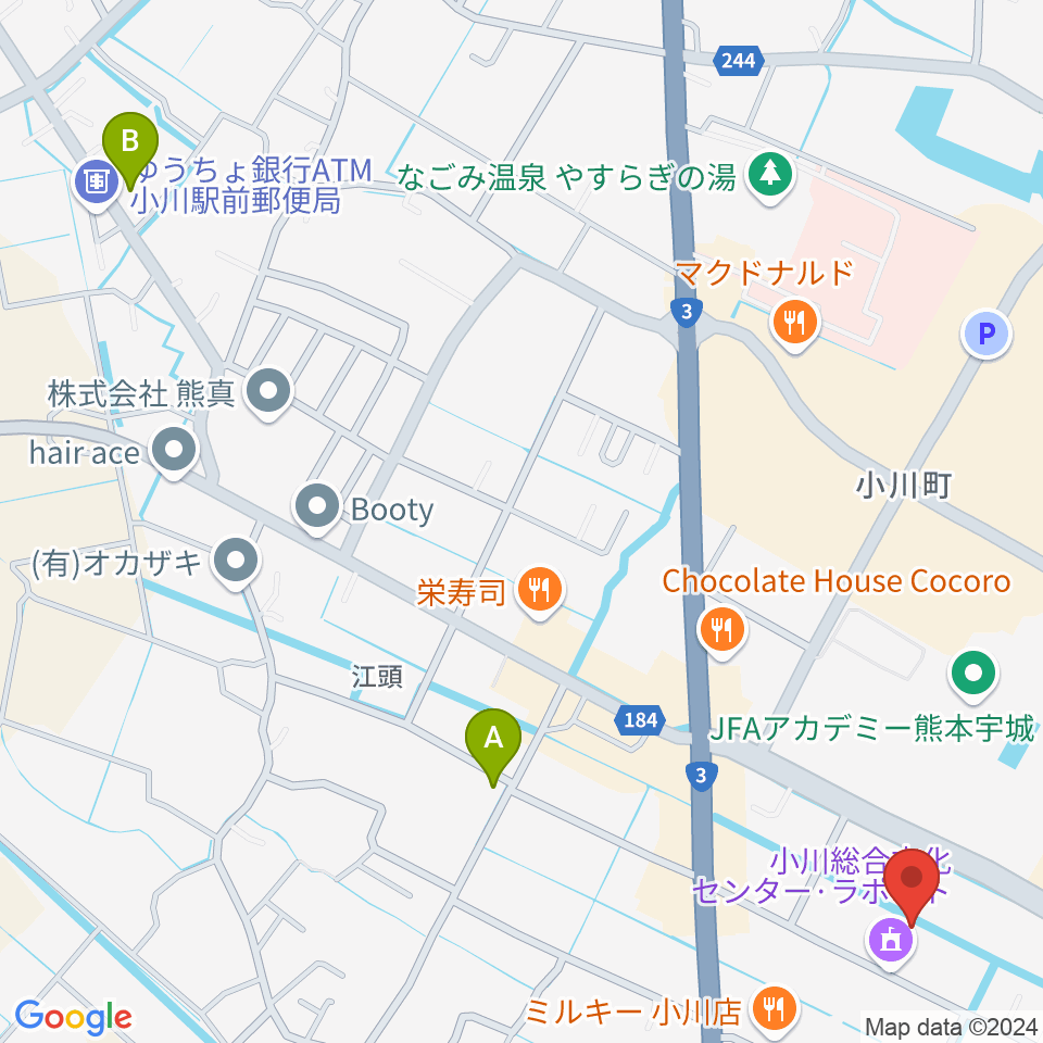 小川総合文化センター ラポート周辺の駐車場・コインパーキング一覧地図