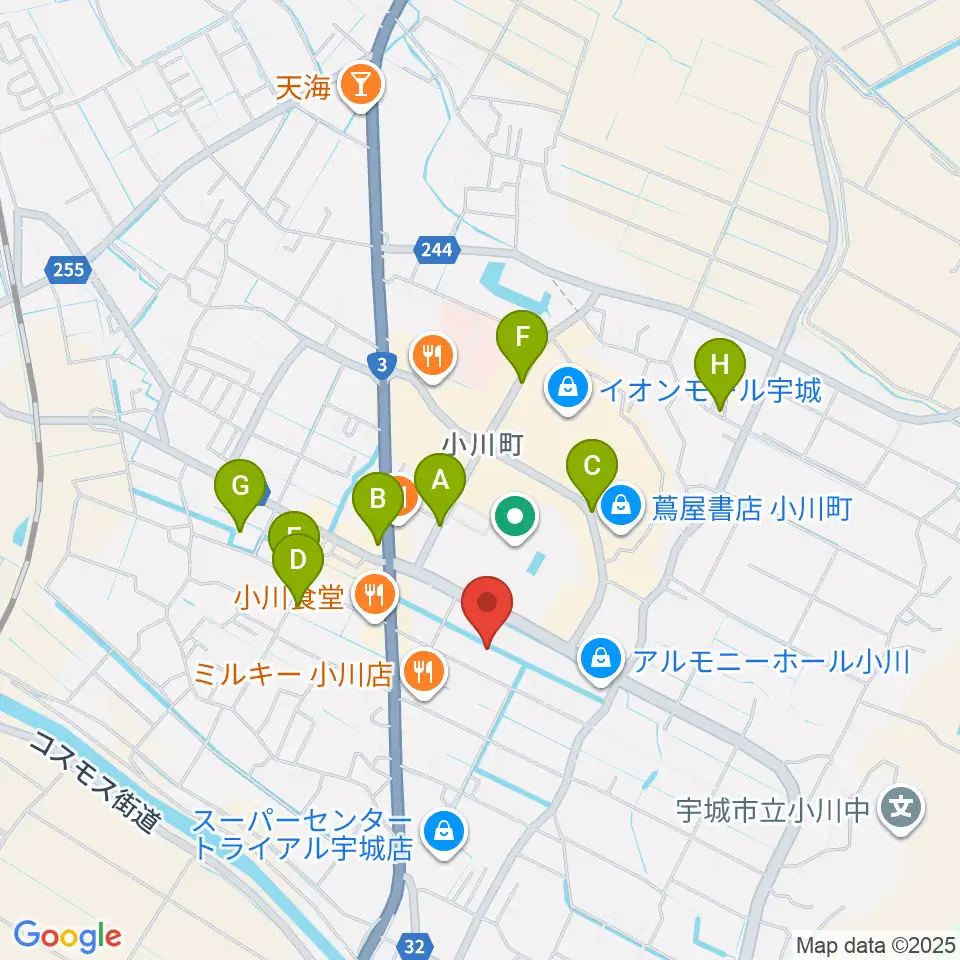 小川総合文化センター ラポート周辺の駐車場・コインパーキング一覧地図