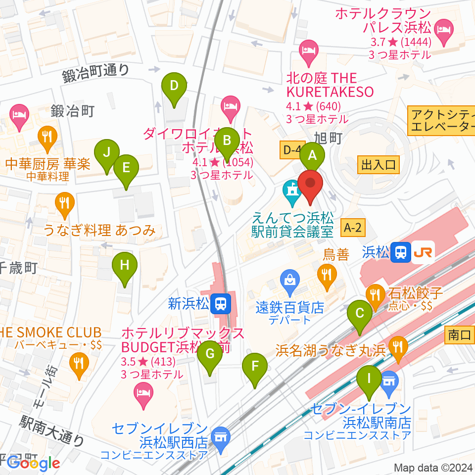 えんてつホール周辺の駐車場・コインパーキング一覧地図