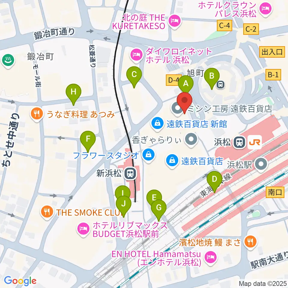 えんてつホール周辺の駐車場・コインパーキング一覧地図