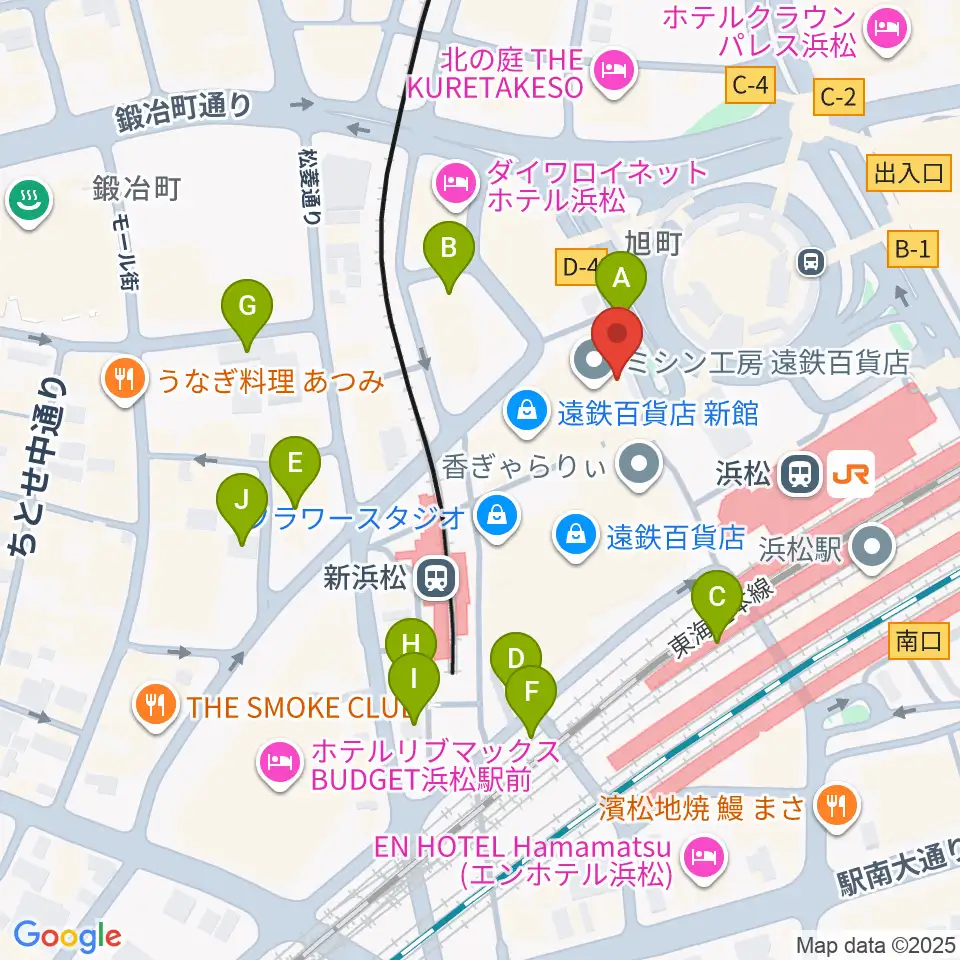 えんてつホール周辺の駐車場・コインパーキング一覧地図