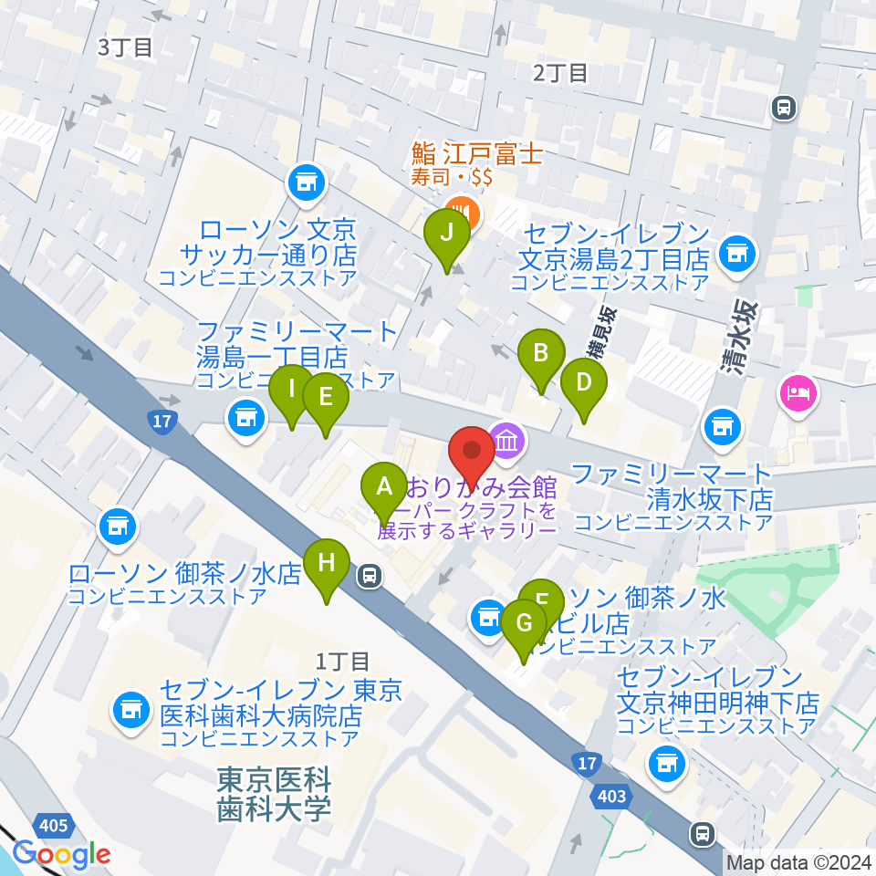 御茶ノ水KAKADO周辺の駐車場・コインパーキング一覧地図