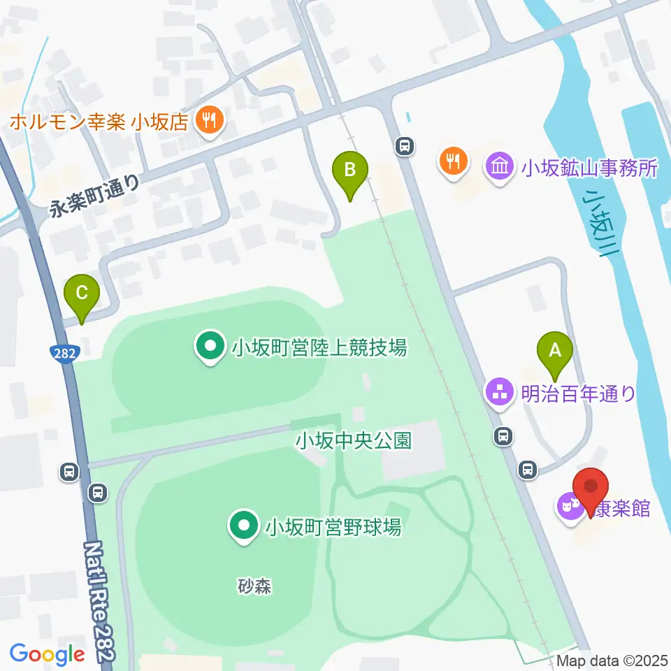 康楽館周辺の駐車場・コインパーキング一覧地図