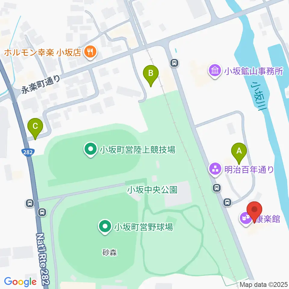 康楽館周辺の駐車場・コインパーキング一覧地図