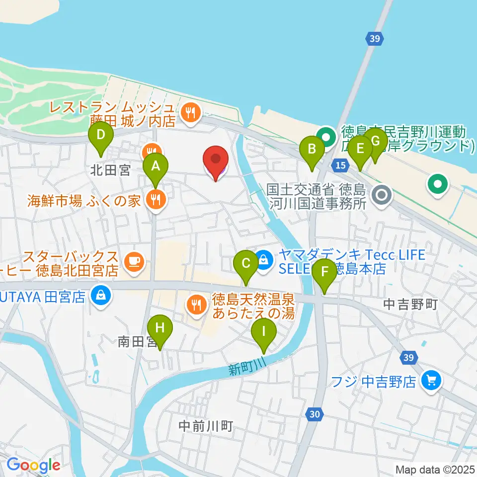 徳島県教育会館周辺の駐車場・コインパーキング一覧地図