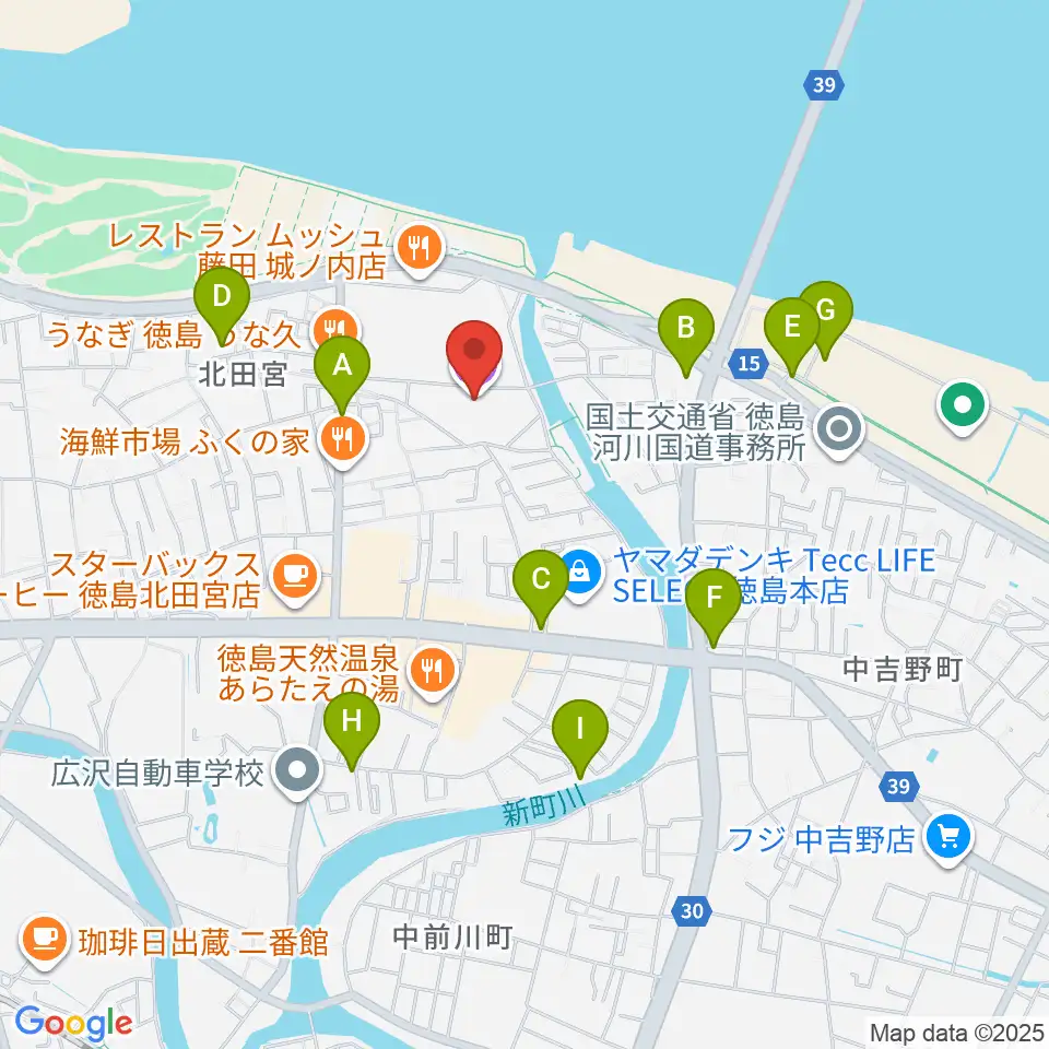 徳島県教育会館周辺の駐車場・コインパーキング一覧地図