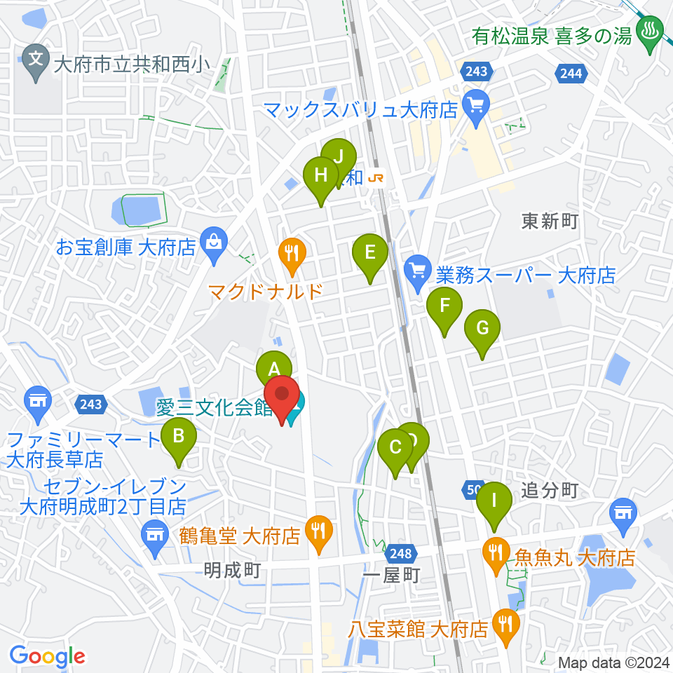 愛三文化会館周辺の駐車場・コインパーキング一覧地図