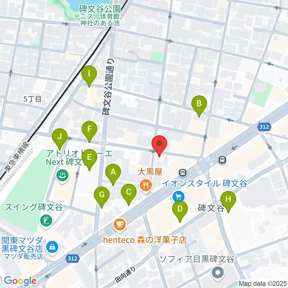 碑文谷APIA40周辺の駐車場・コインパーキング一覧地図