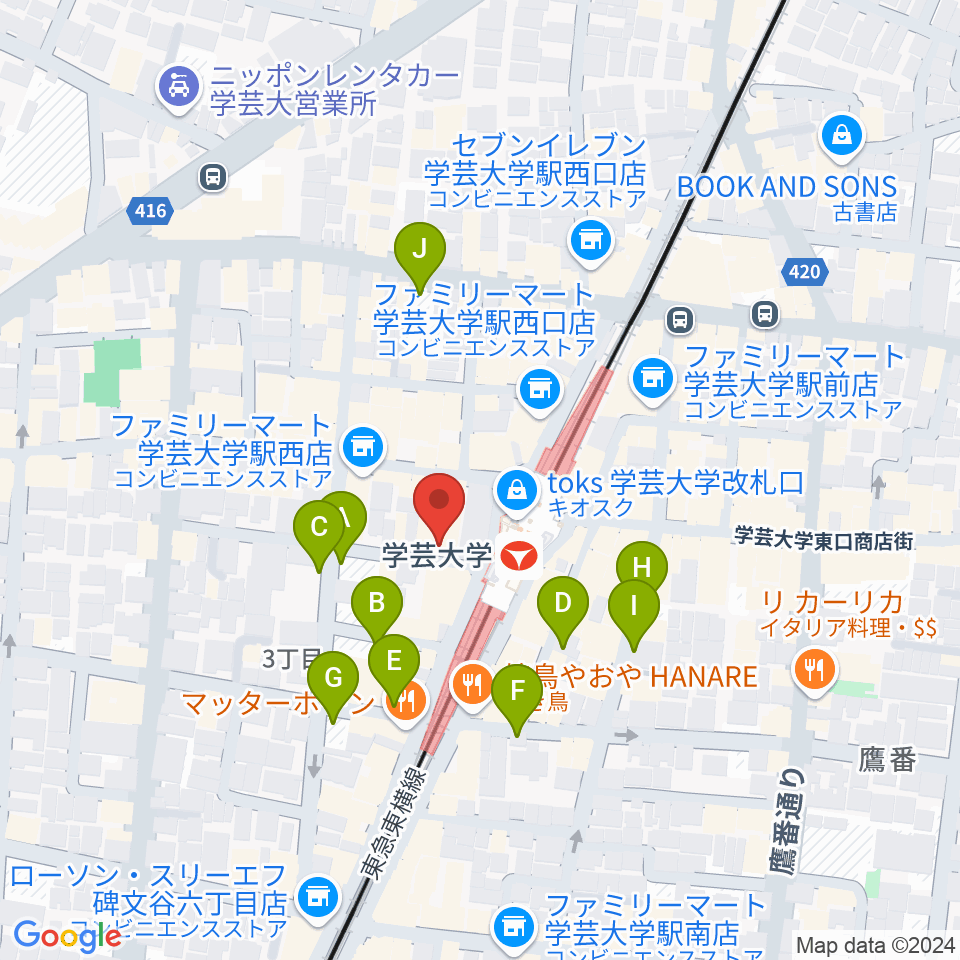 A-TRAIN周辺の駐車場・コインパーキング一覧地図