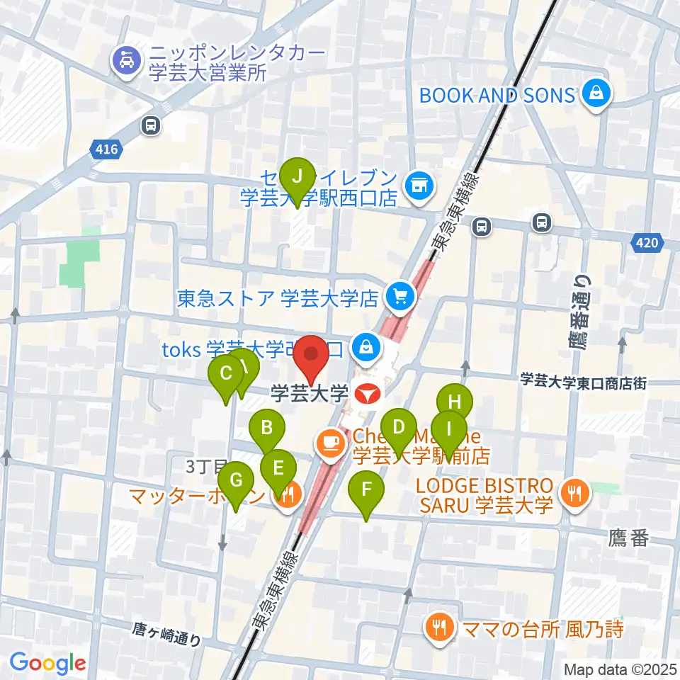 A-TRAIN周辺の駐車場・コインパーキング一覧地図