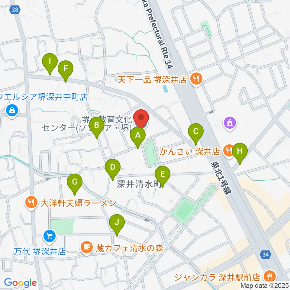 ソフィア・堺周辺の駐車場・コインパーキング一覧地図