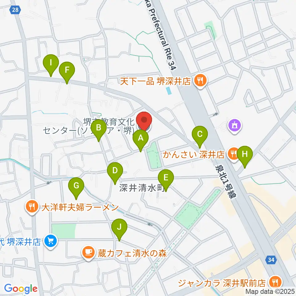 ソフィア・堺周辺の駐車場・コインパーキング一覧地図