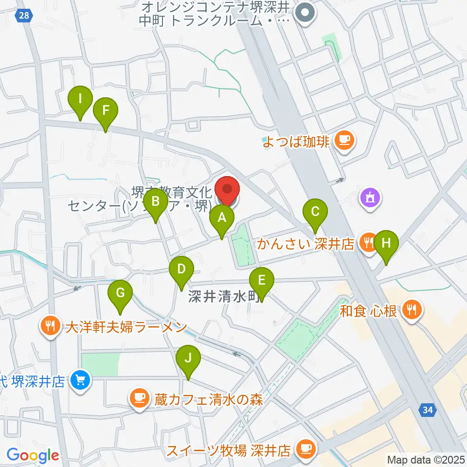 ソフィア・堺周辺の駐車場・コインパーキング一覧地図