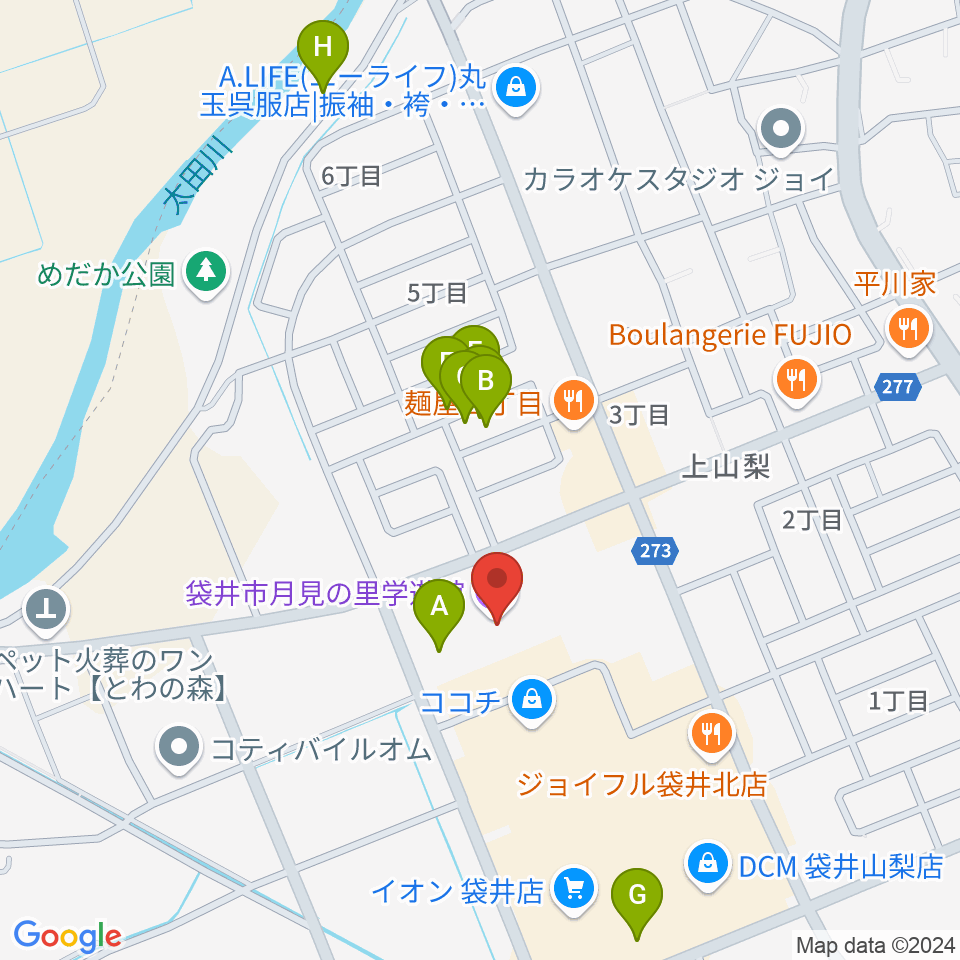 袋井市月見の里学遊館 うさぎホール周辺の駐車場・コインパーキング一覧地図