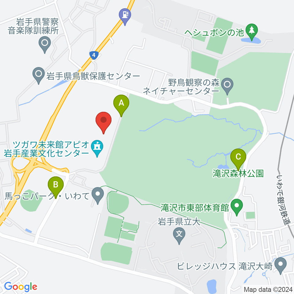 ツガワ未来館アピオ周辺の駐車場・コインパーキング一覧地図