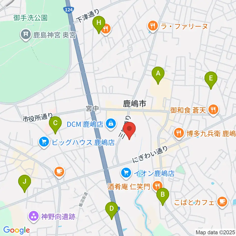 高正U&Iセンターホール周辺の駐車場・コインパーキング一覧地図