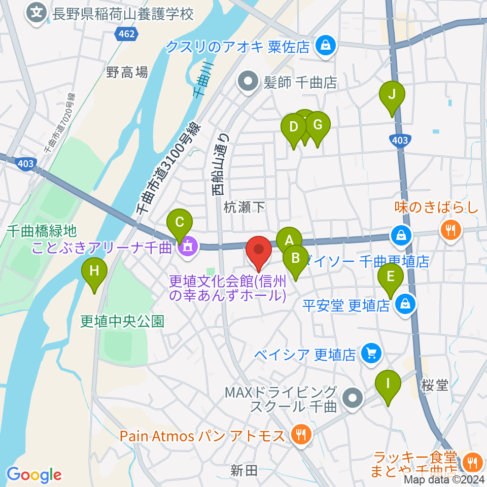 信州の幸あんずホール周辺の駐車場・コインパーキング一覧地図