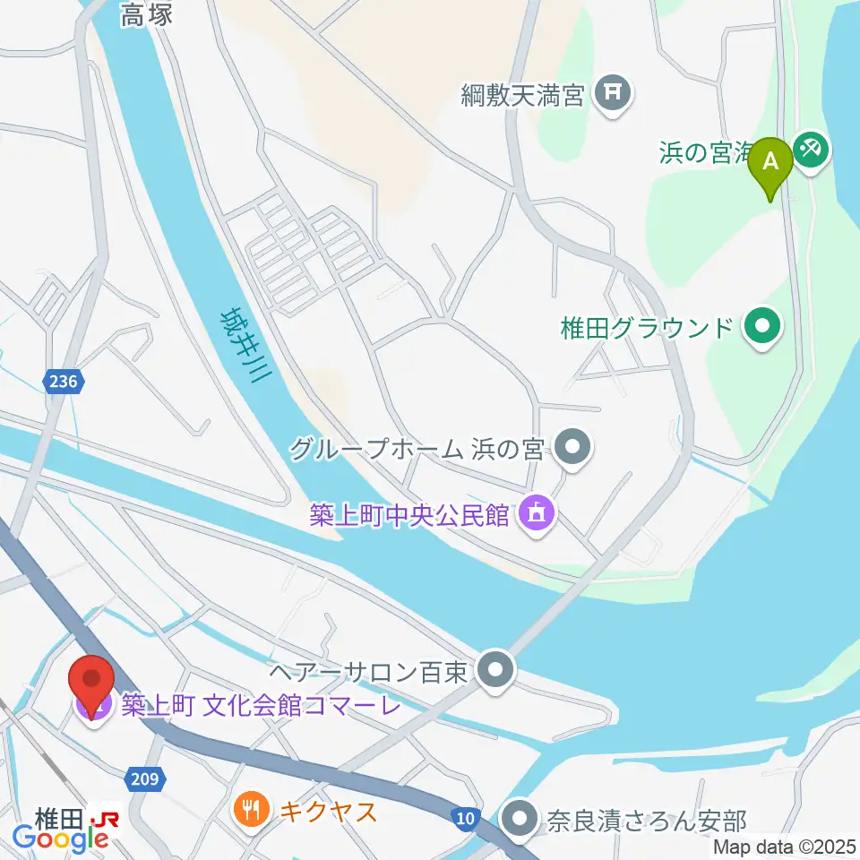 築上町文化会館コマーレ周辺の駐車場・コインパーキング一覧地図