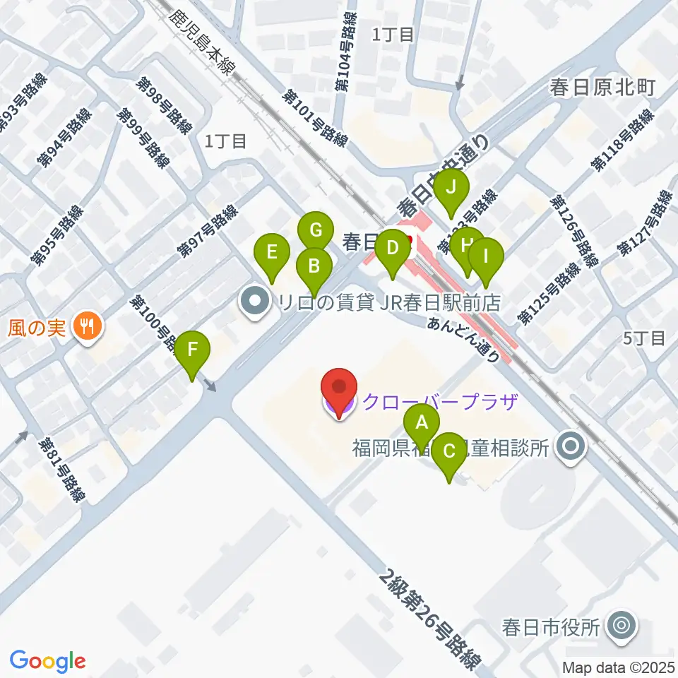 クローバープラザ周辺の駐車場・コインパーキング一覧地図