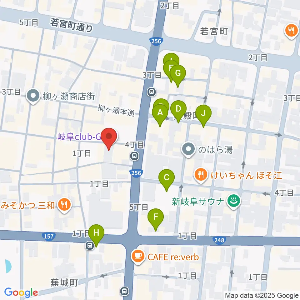 岐阜club-G周辺の駐車場・コインパーキング一覧地図