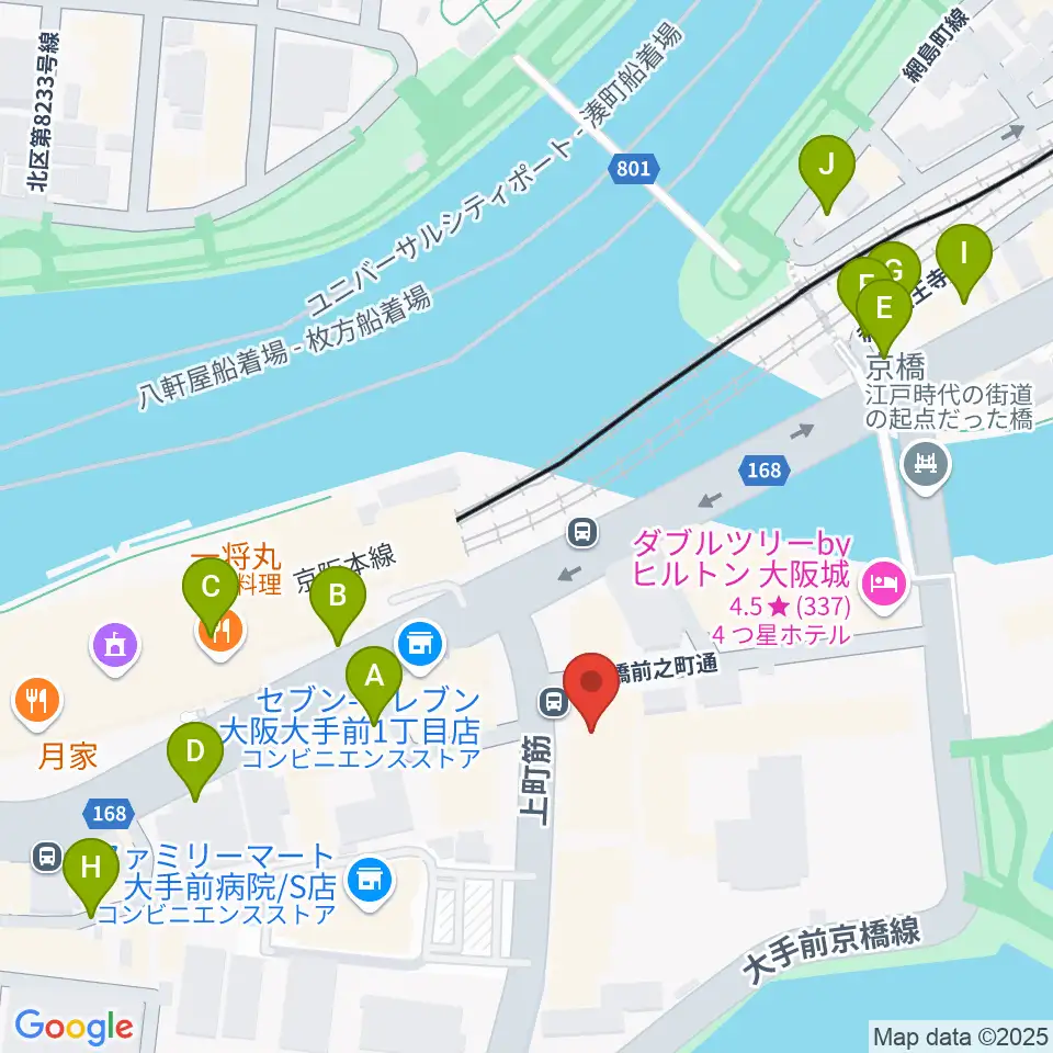 大阪ドーンセンター周辺の駐車場・コインパーキング一覧地図