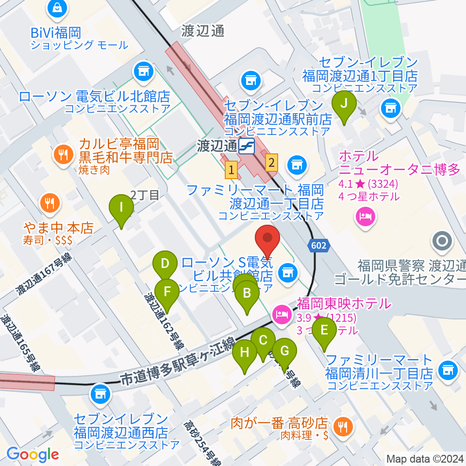 電気ビルみらいホール周辺の駐車場・コインパーキング一覧地図