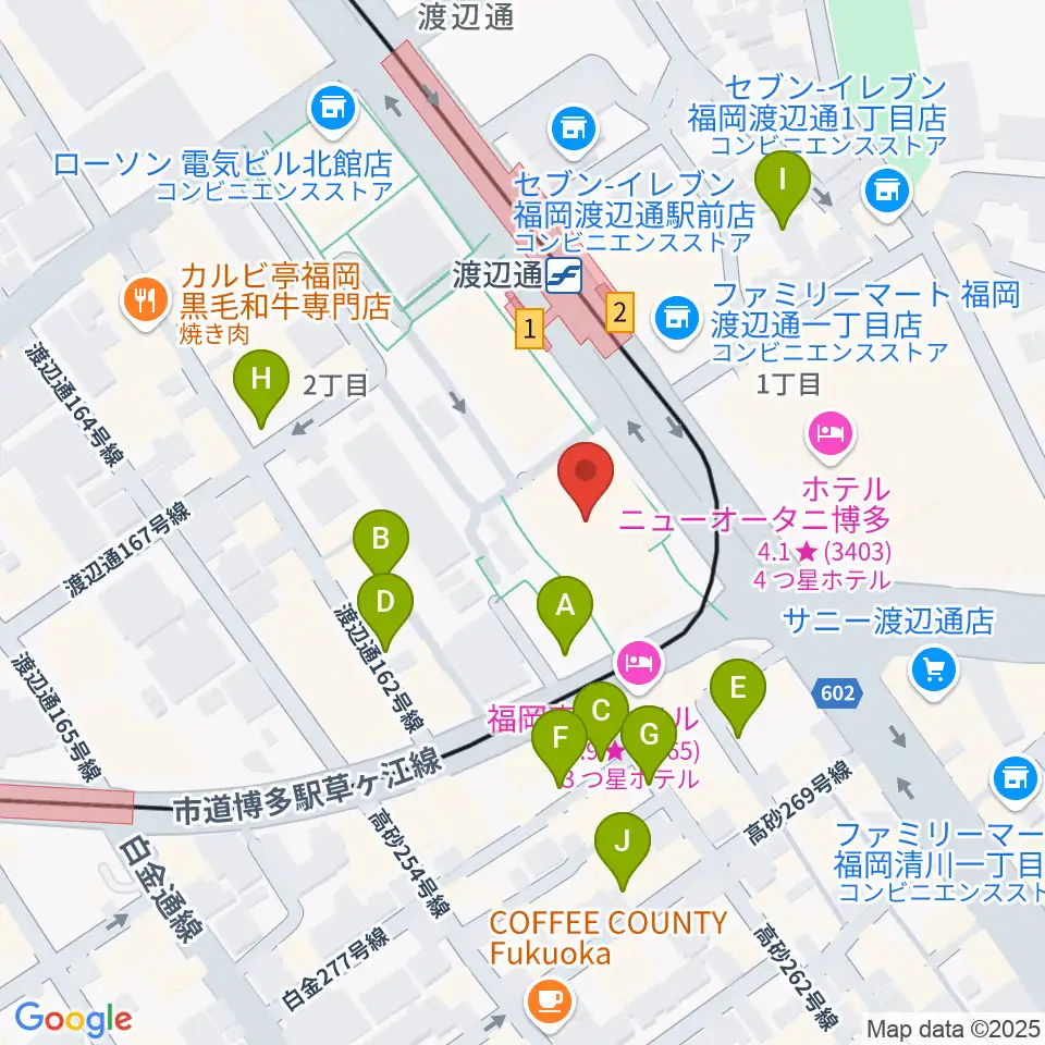 電気ビルみらいホール周辺の駐車場・コインパーキング一覧地図