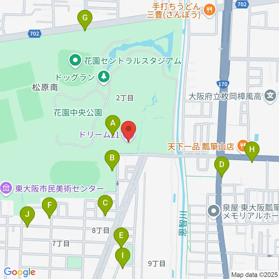 ドリーム21周辺の駐車場・コインパーキング一覧地図