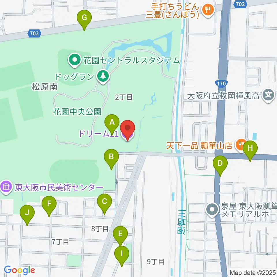 ドリーム21周辺の駐車場・コインパーキング一覧地図