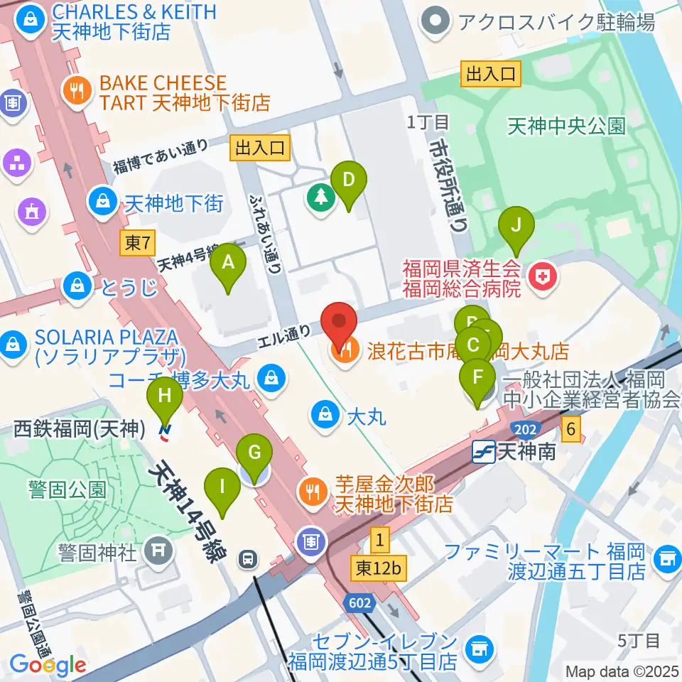 TKPエルガーラホール周辺の駐車場・コインパーキング一覧地図