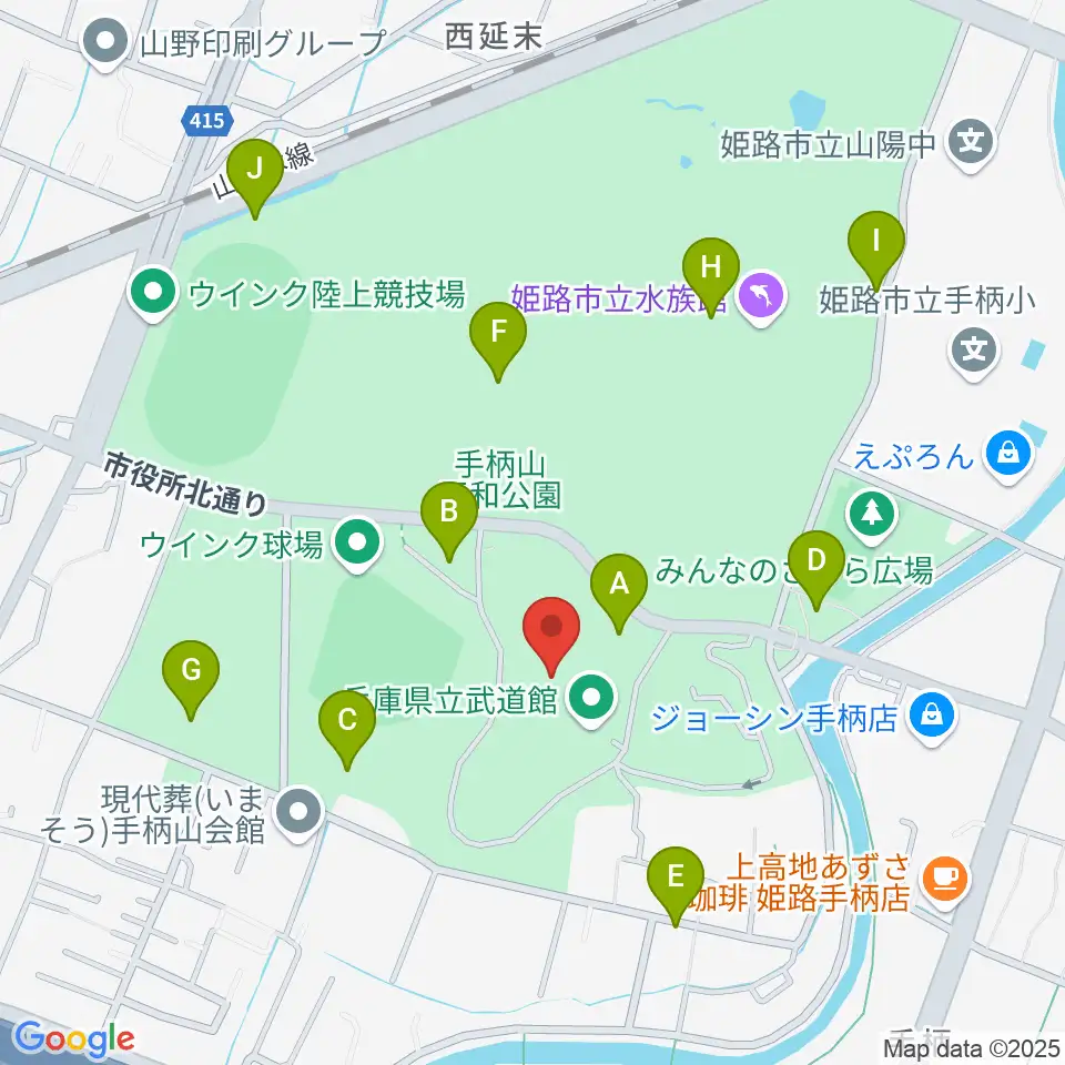 兵庫県立武道館周辺の駐車場・コインパーキング一覧地図
