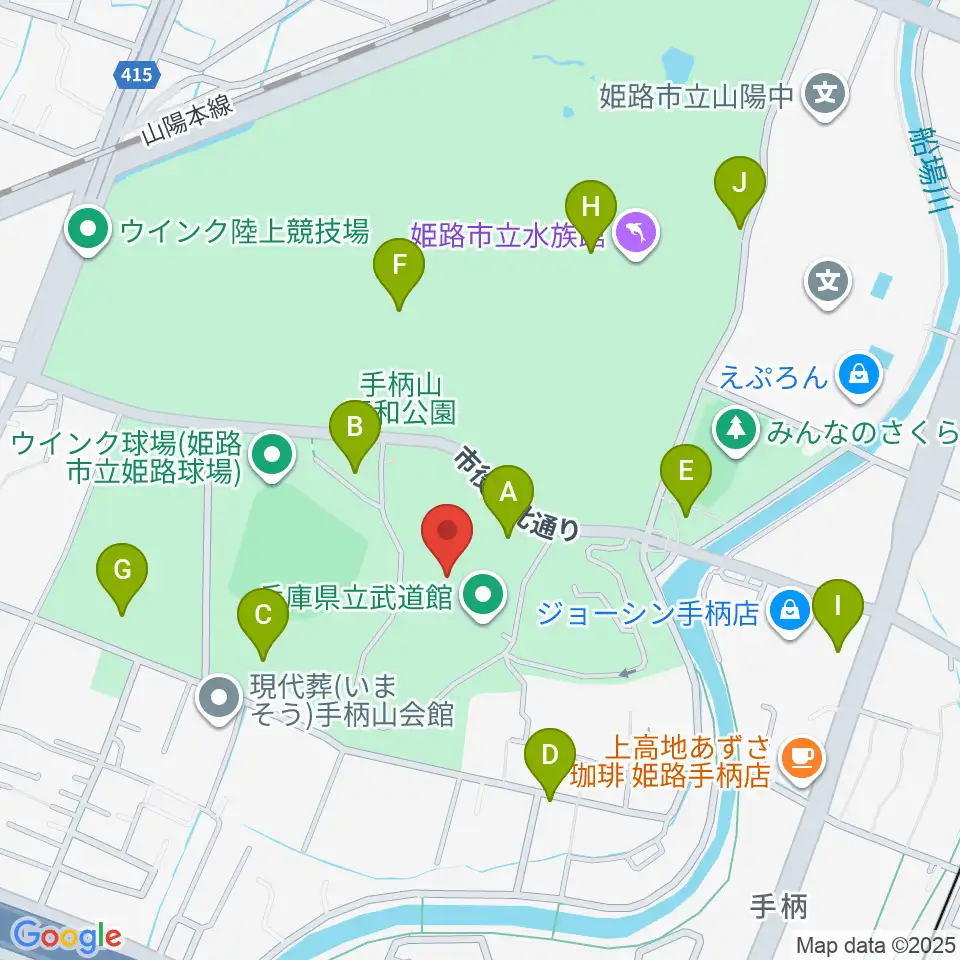 兵庫県立武道館周辺の駐車場・コインパーキング一覧地図