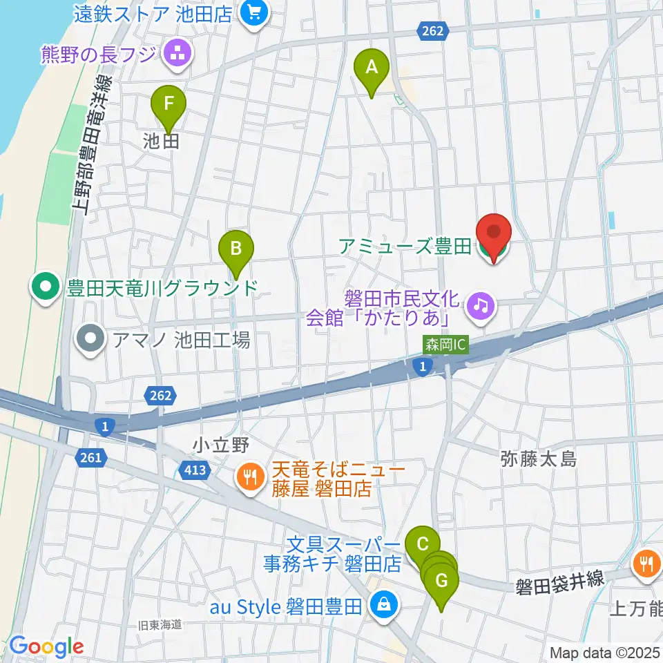 アミューズ豊田周辺の駐車場・コインパーキング一覧地図