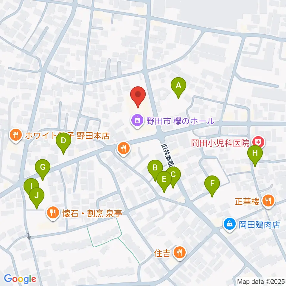 欅のホール周辺の駐車場・コインパーキング一覧地図
