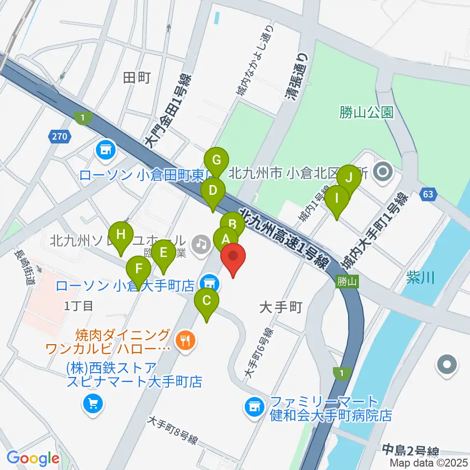 北九州市立男女共同参画センター・ムーブ周辺の駐車場・コインパーキング一覧地図
