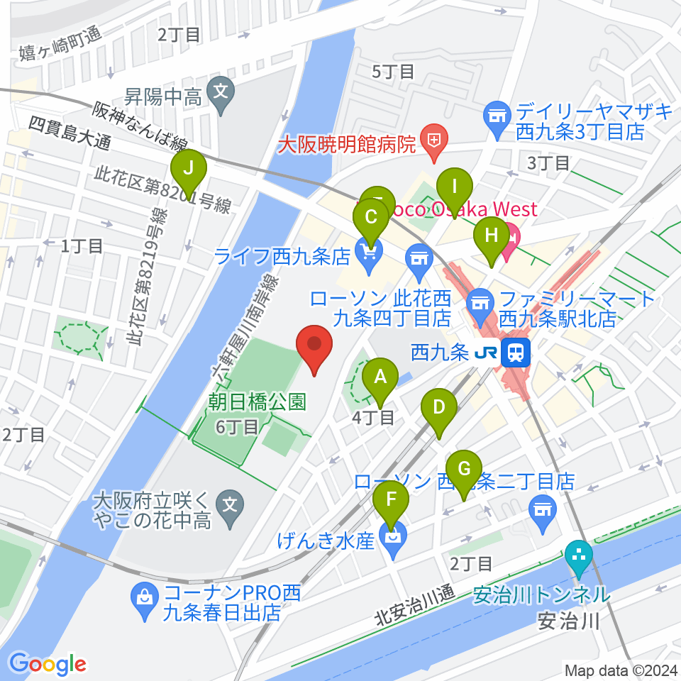 大阪市立こども文化センター周辺の駐車場・コインパーキング一覧地図