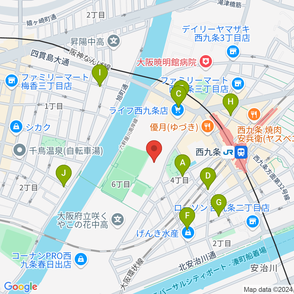 大阪市立こども文化センター周辺の駐車場・コインパーキング一覧地図