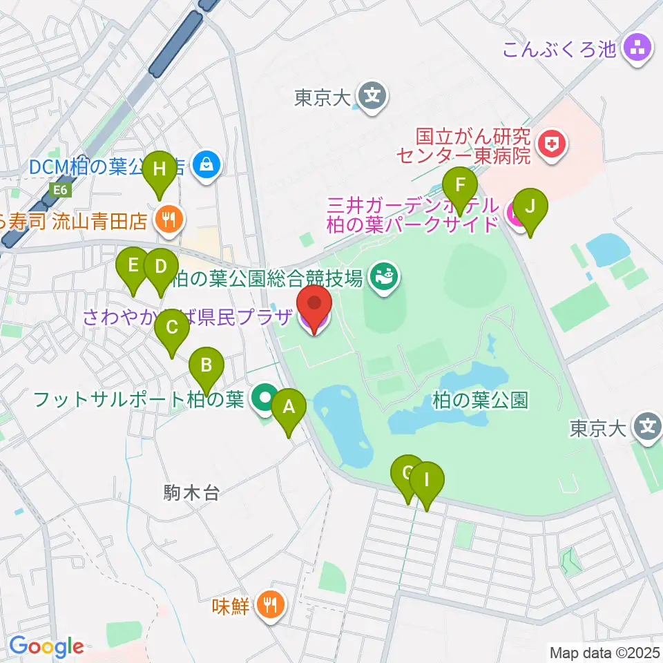 さわやかちば県民プラザ周辺の駐車場・コインパーキング一覧地図