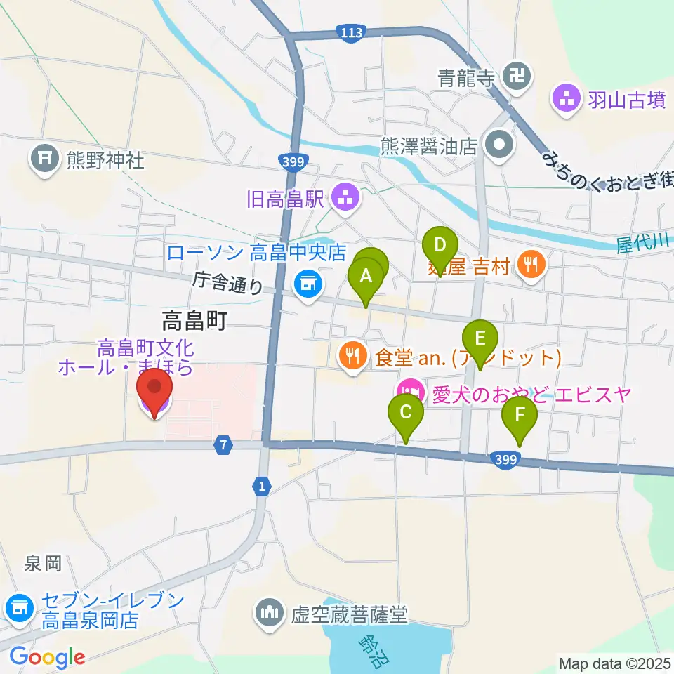 高畠町文化ホール まほら周辺の駐車場・コインパーキング一覧地図