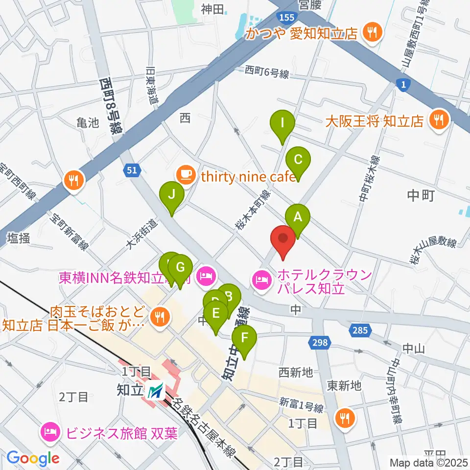 知立リリオ・コンサートホール周辺の駐車場・コインパーキング一覧地図