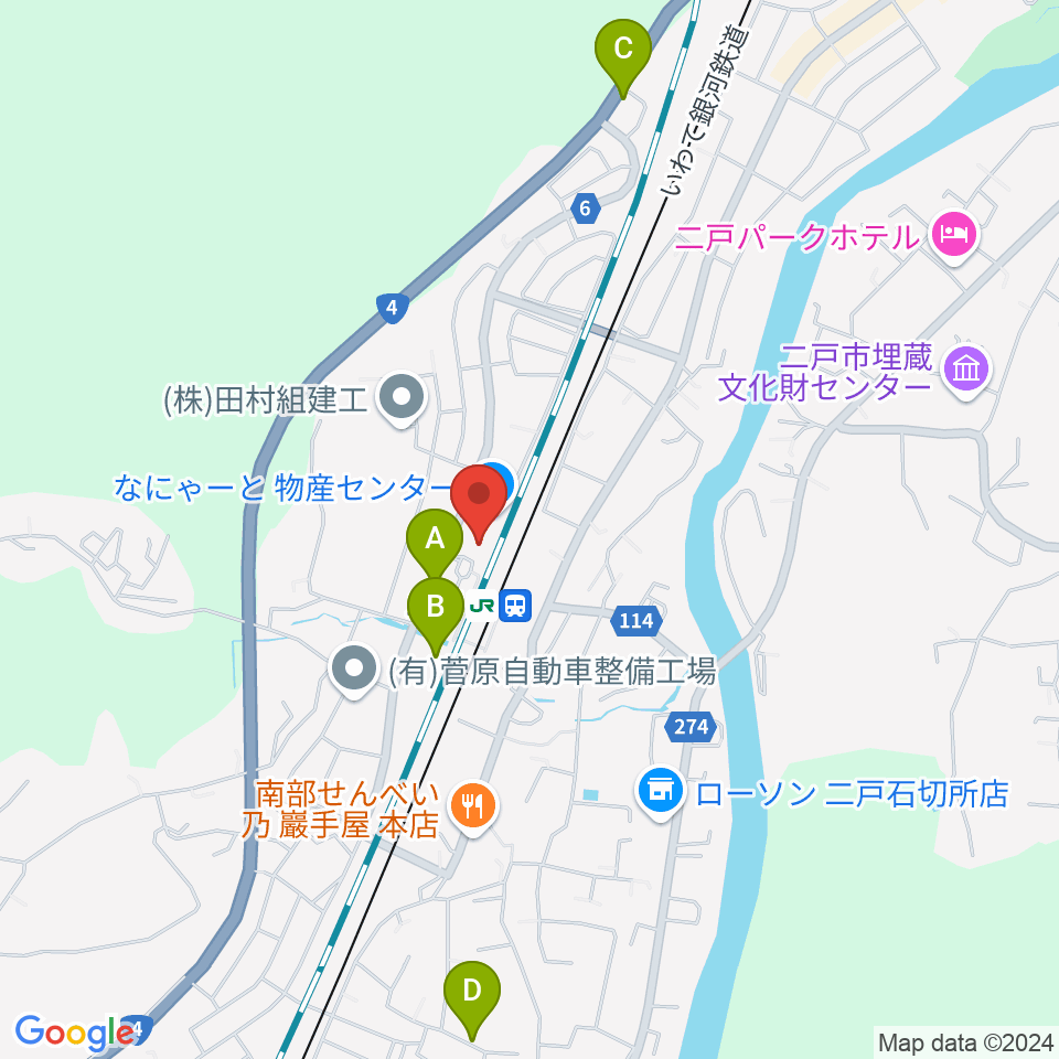 カシオペアメッセ・なにゃーと周辺の駐車場・コインパーキング一覧地図