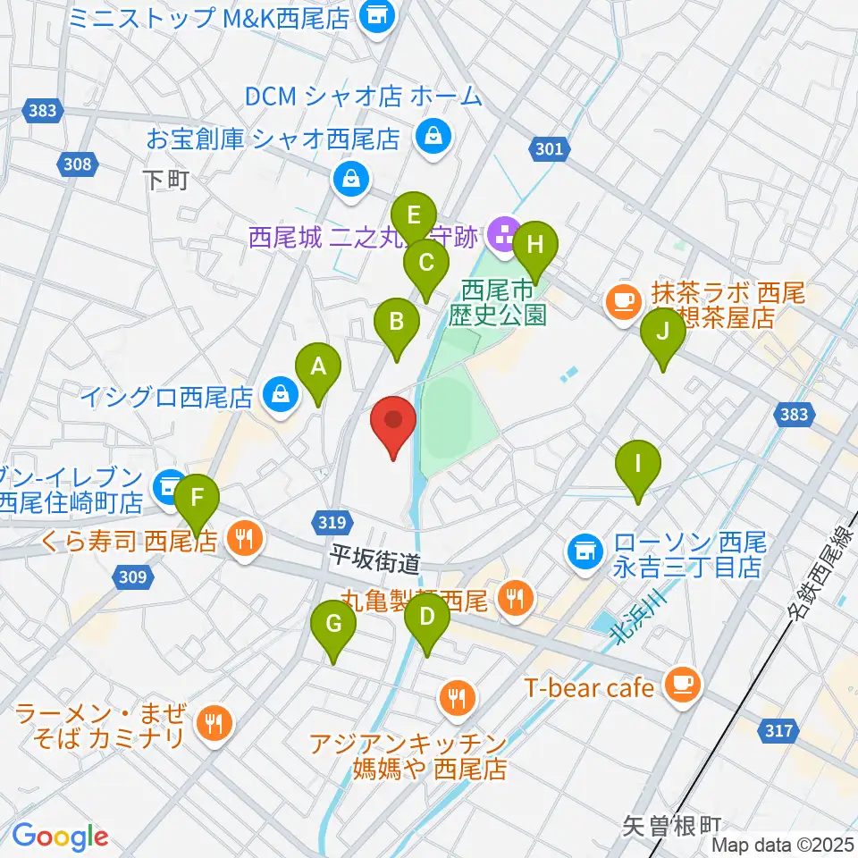にししん文化会館 茶々っとホール周辺の駐車場・コインパーキング一覧地図