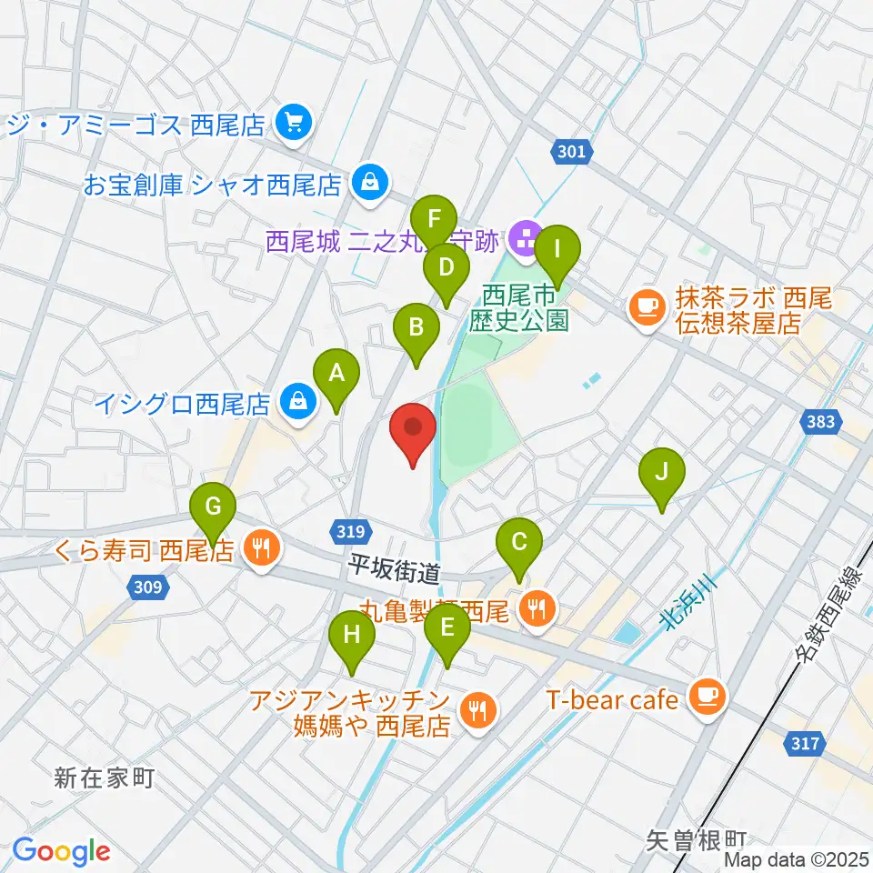 にししん文化会館 茶々っとホール周辺の駐車場・コインパーキング一覧地図