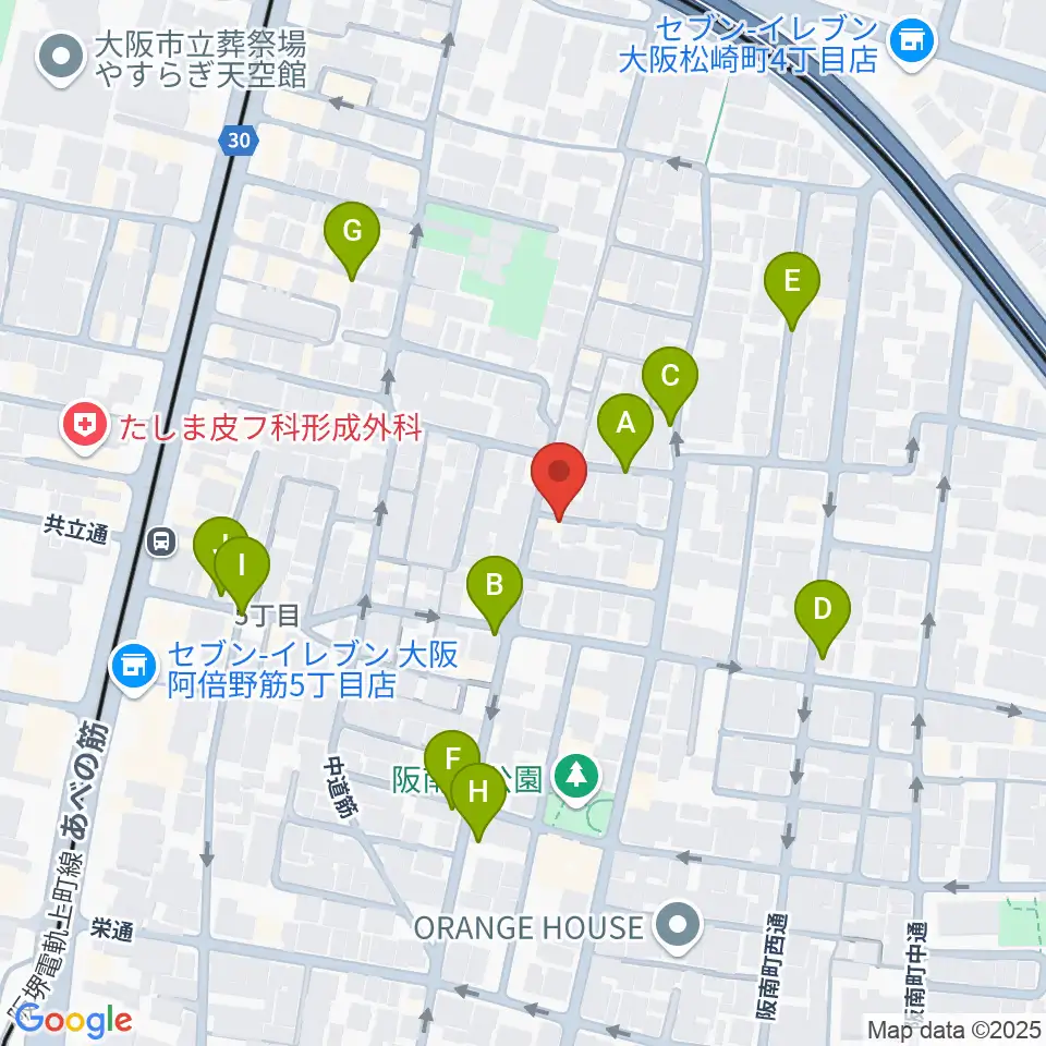 音楽教室 HOUSE MUSIC周辺の駐車場・コインパーキング一覧地図