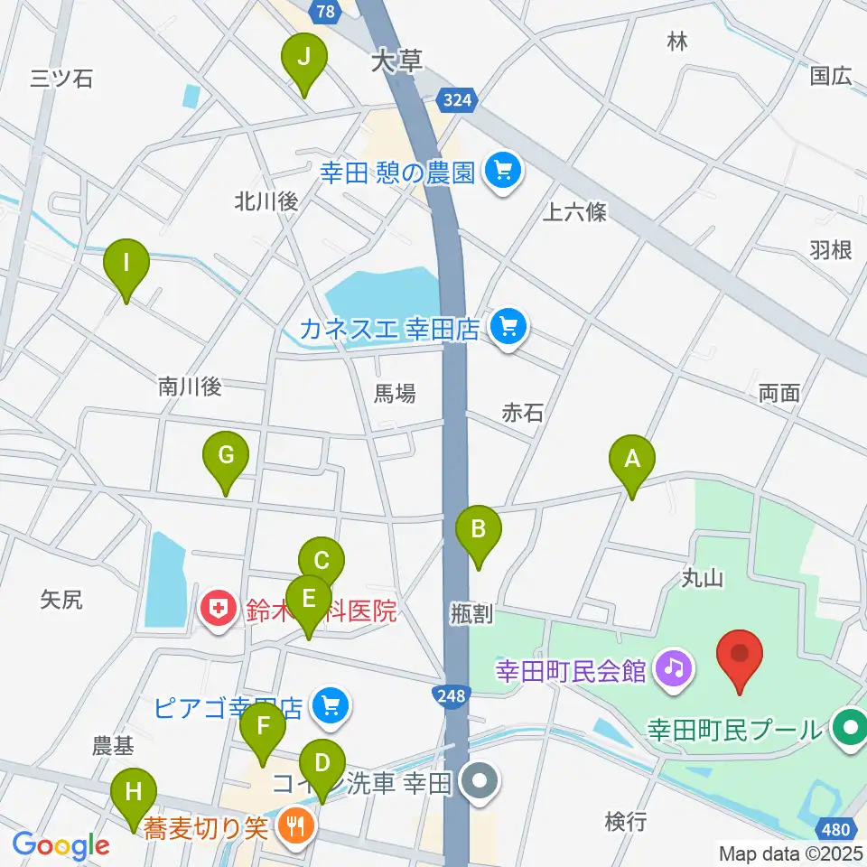 幸田町民会館周辺の駐車場・コインパーキング一覧地図