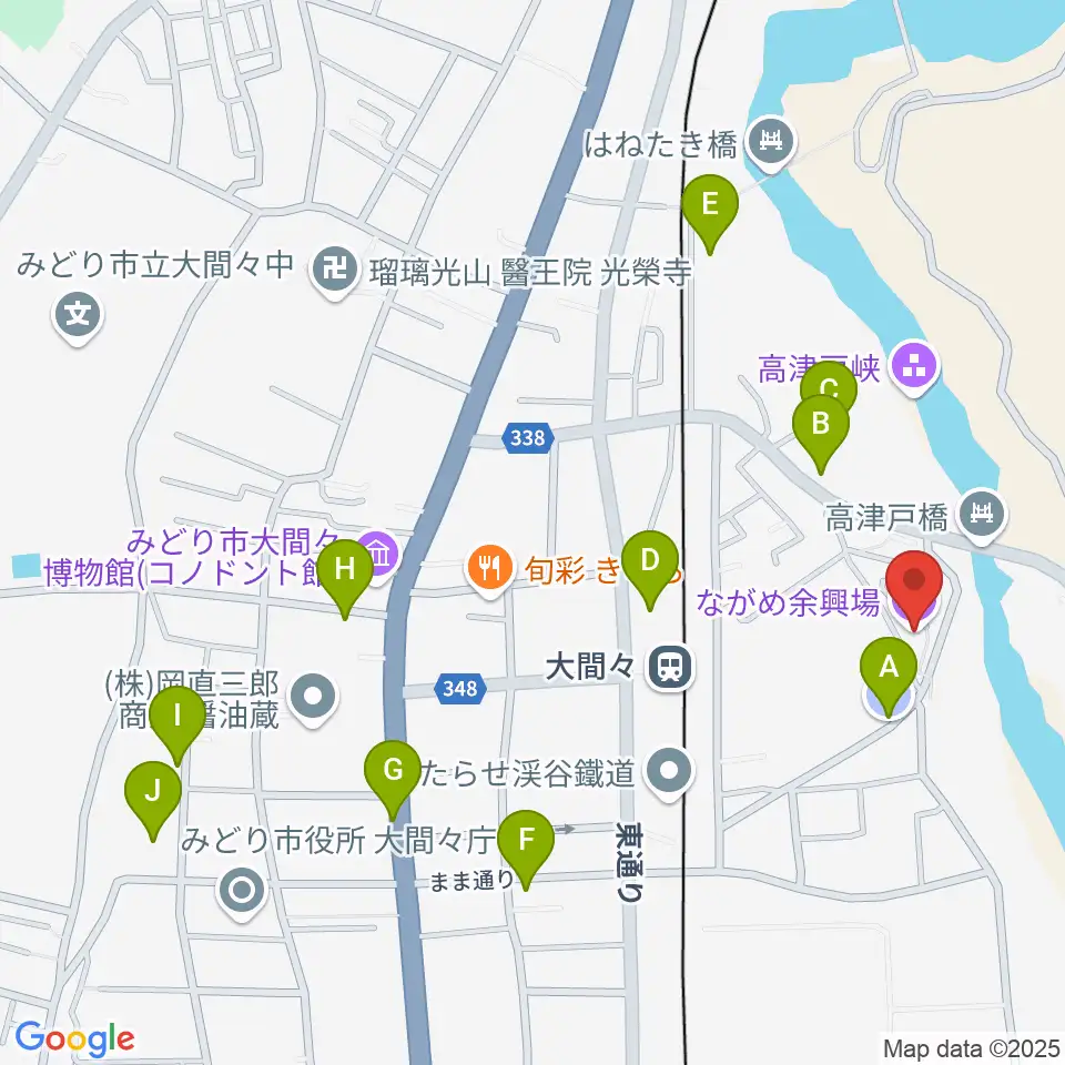 ながめ余興場周辺の駐車場・コインパーキング一覧地図