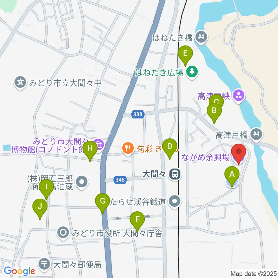 ながめ余興場周辺の駐車場・コインパーキング一覧地図