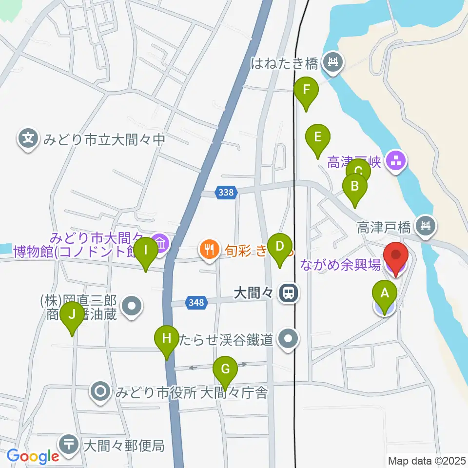 ながめ余興場周辺の駐車場・コインパーキング一覧地図