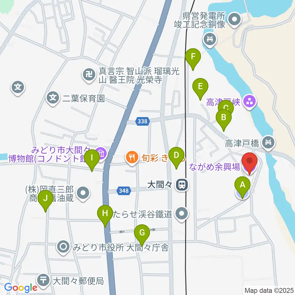 ながめ余興場周辺の駐車場・コインパーキング一覧地図